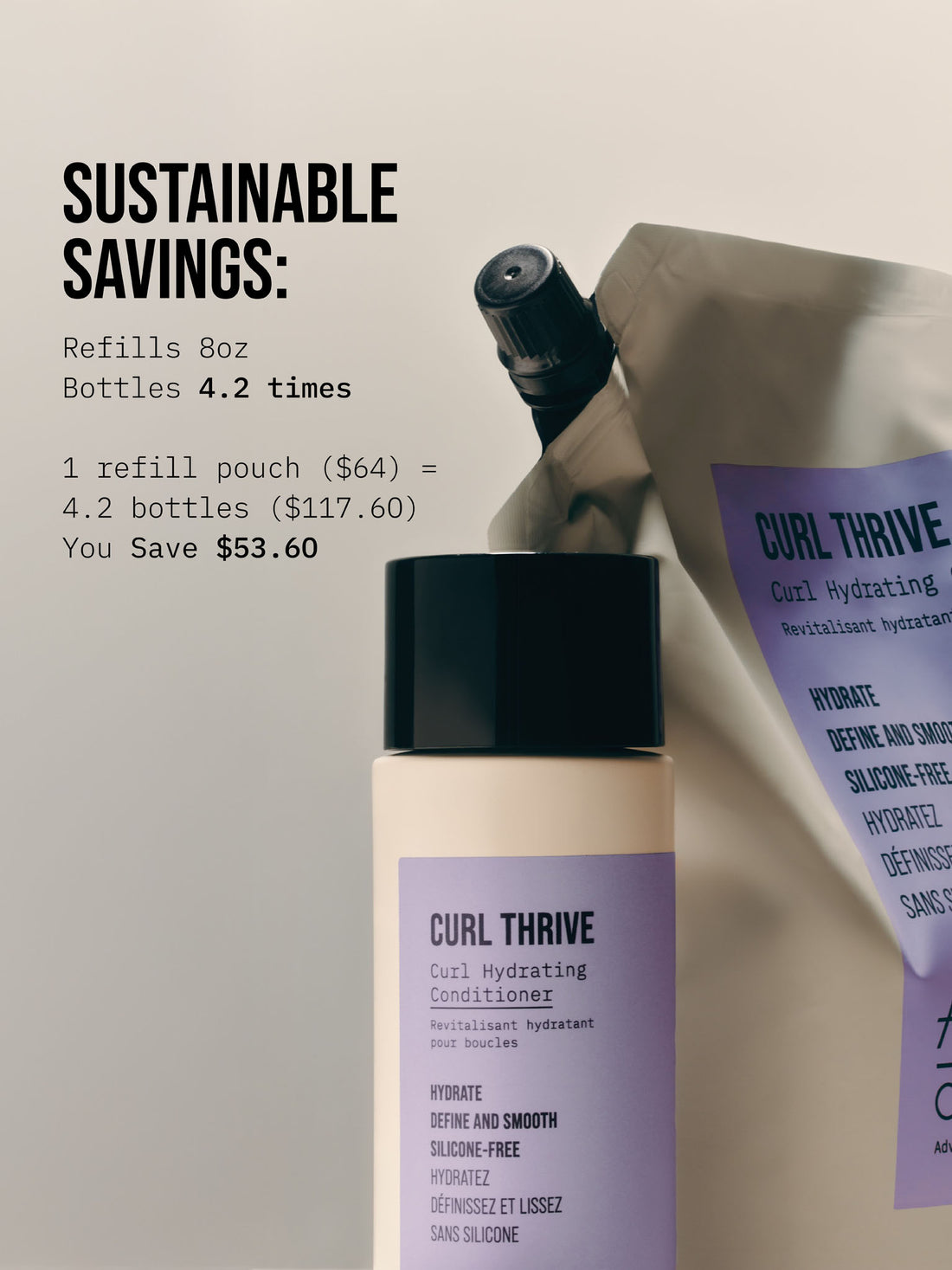 CURL THRIVE Curl Hydrating Conditioner 1L Refill