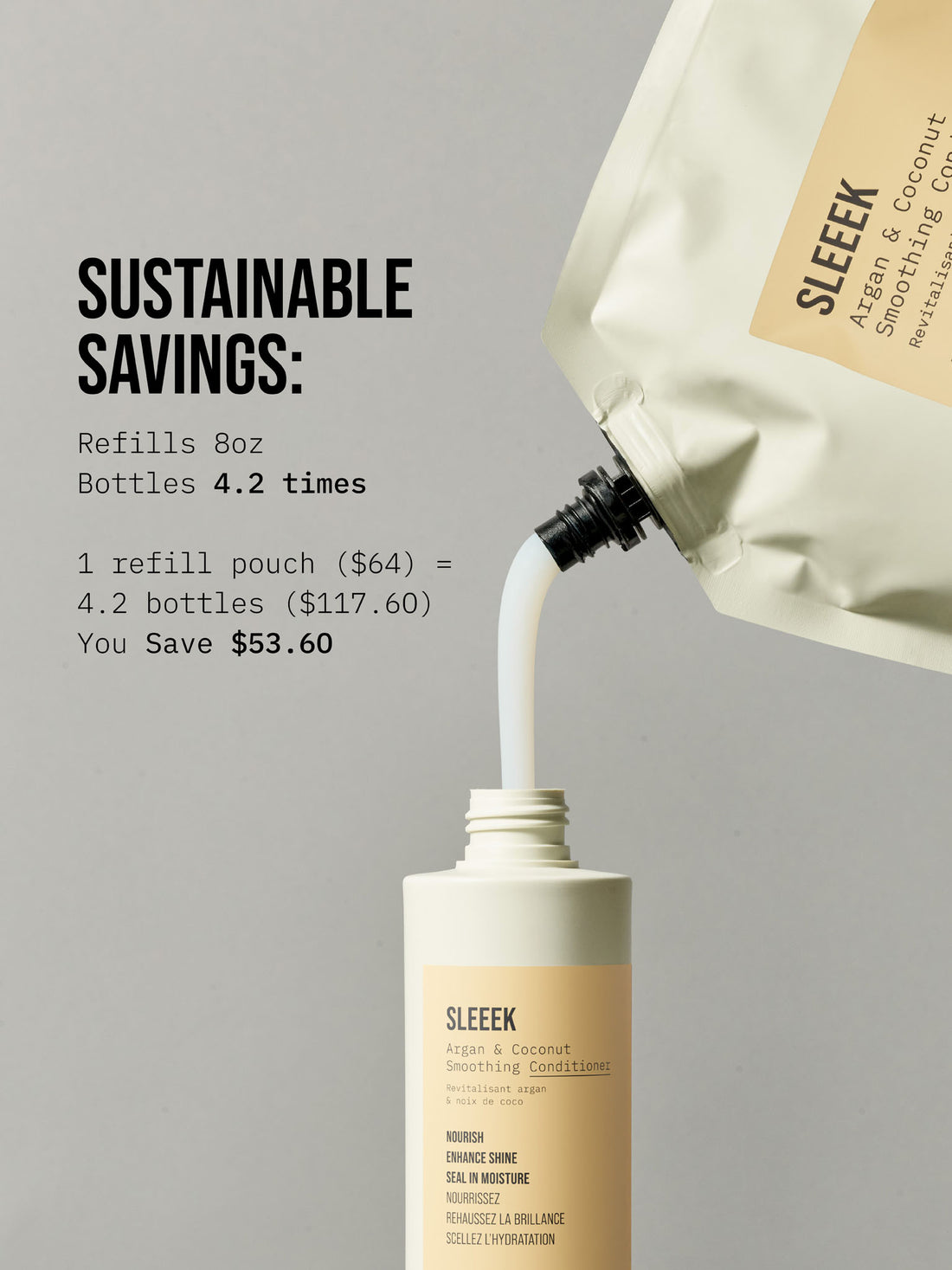 SLEEEK Argan & Coconut Smoothing Conditioner